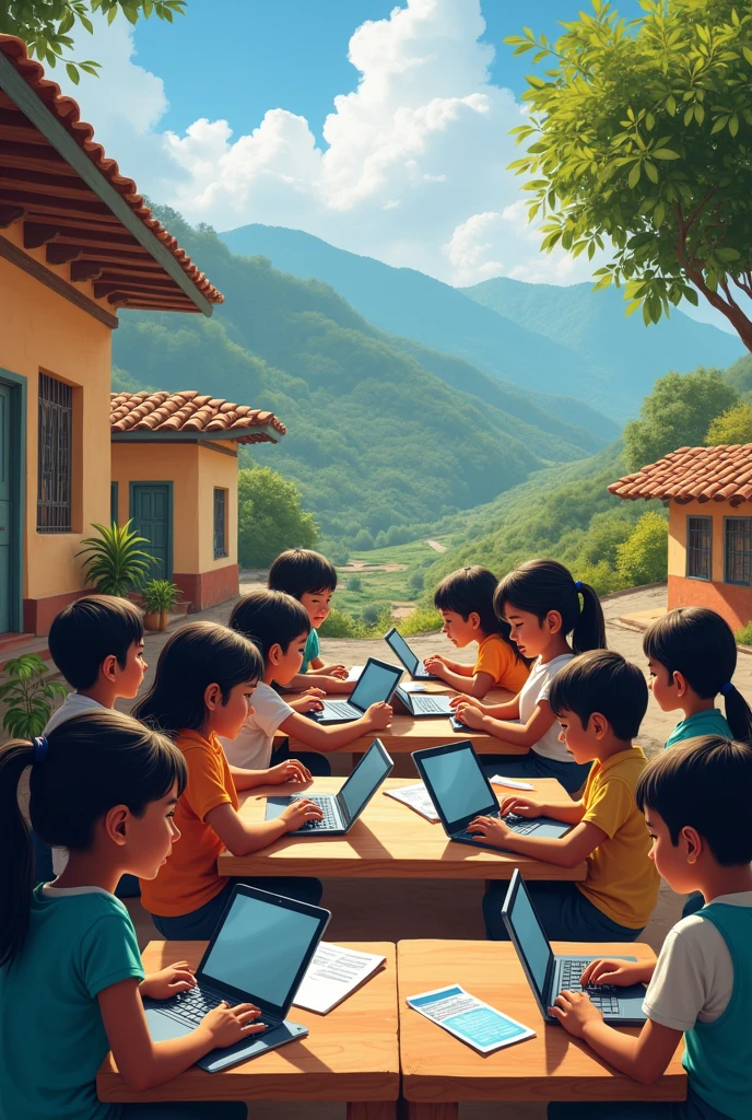 generates an image for the project Impact of Digitalization on Educational Quality in Rural Areas of Peru, another image with the results


