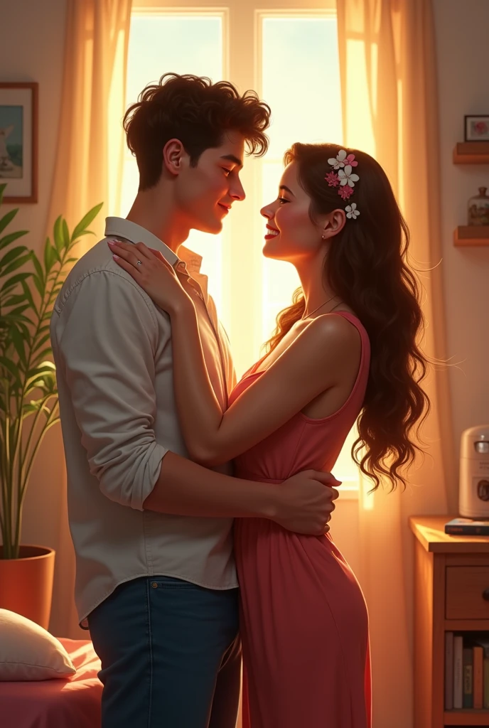 Eliza and tom living together happily (teenagers )