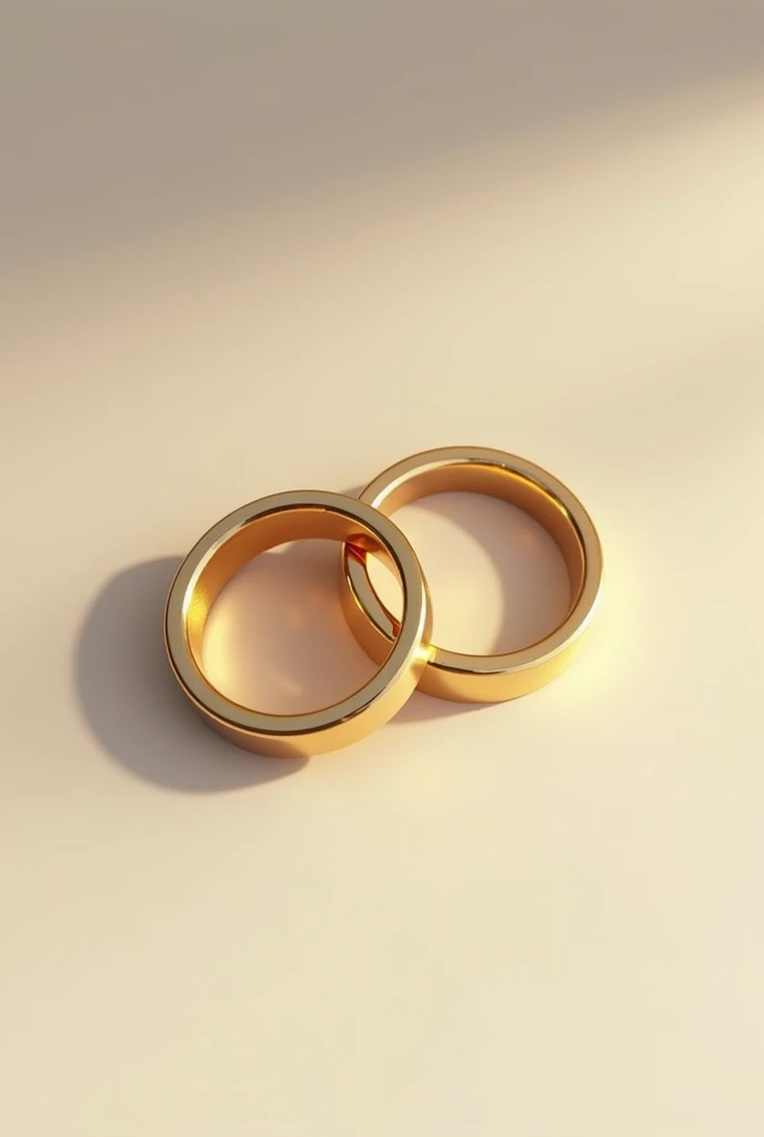 A pair of simple wedding rings, in gold