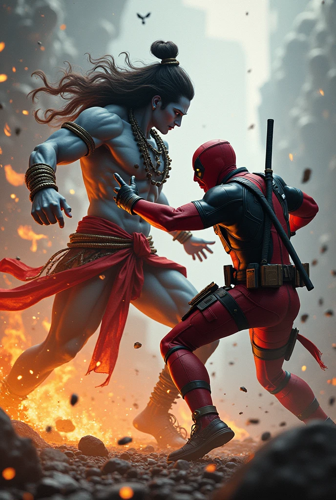 Deadpool fight with lord shiva very dangerous in fighting time with power 