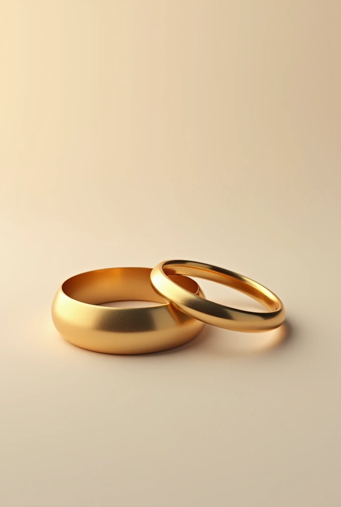A pair of simple wedding rings, in gold
