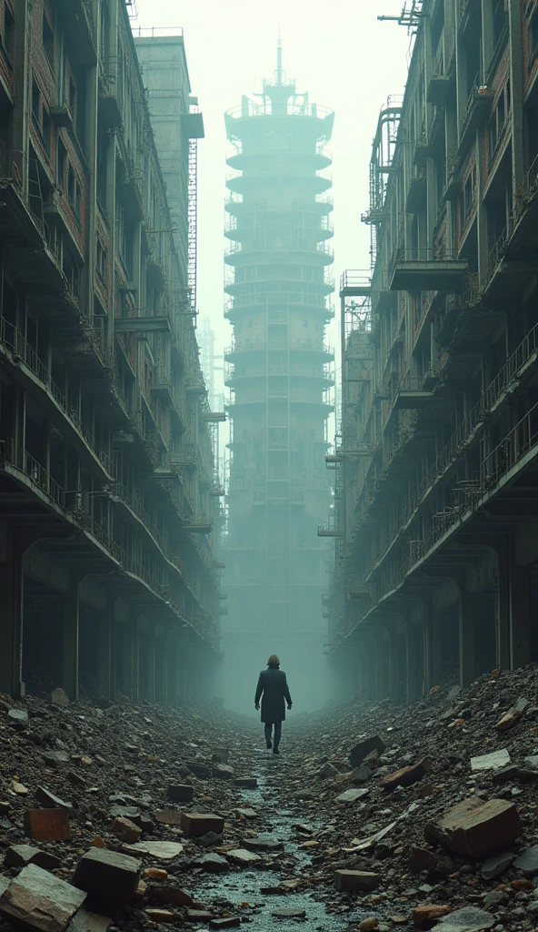 Ultrarealistic 8k Image, An image symbolizing everything that surrounds Job, is in ruins