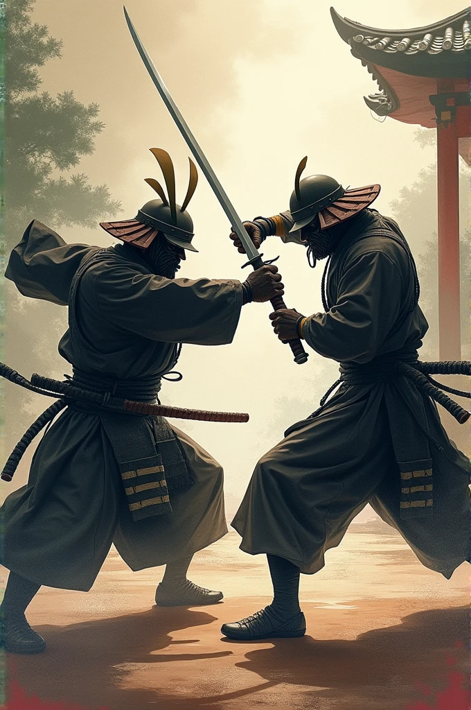 Create me samurai sword fighting