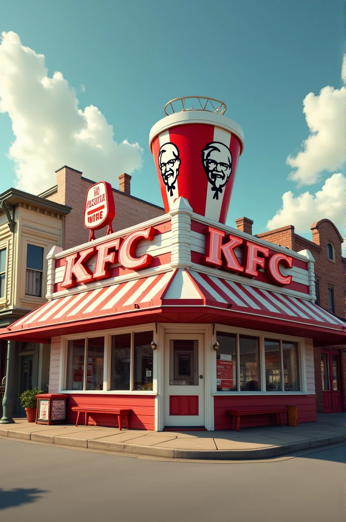 Vintage KFC restaurant building