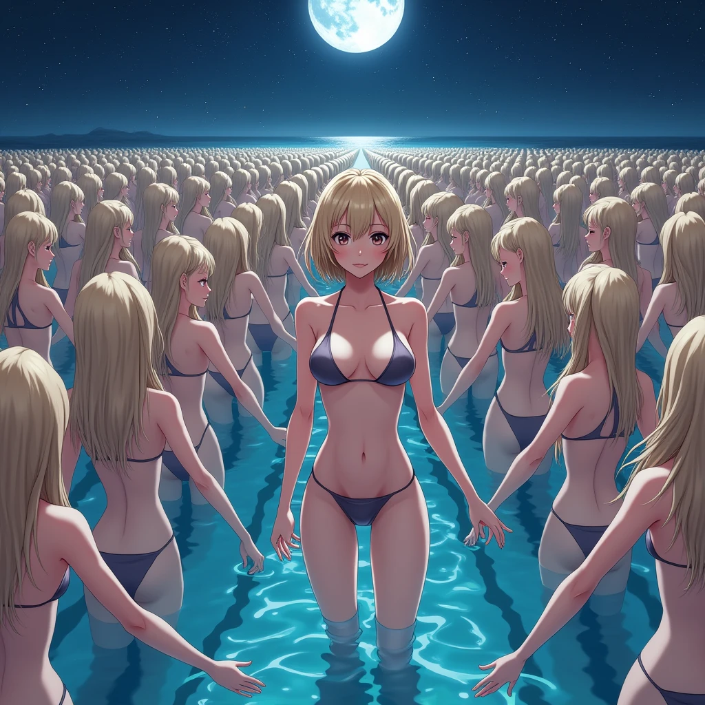 ((anime character Clone-girls Art)), ((Best Super High quality Clone-girls illustration Art)), (((16K, Highest quality, Ultra-high resolution))), (((((It&#39;s a very unrealistic and delusional worldview.))))), Blonde Girl, Swimwear, Very detailed美しい女体, Very detailed完璧な体の構造, ((Big Breasts)), (((A seductive smile))), ((((((((Highly detailed cloning depiction, 1girl-1,000,000,000,000,000,000,000,000,000,000,000,000clone-girls)))))))), (Very detailed, The detailed depiction of the proliferation of Clone-girls, ((With perfectly identical Clone-girls&#39; bodies, With the exact same face as Clone-girls, With the exact same hairstyle as Clone-girls, Dressed exactly like the Clone-girls, Exactly the same height as the Clone-girls, 完璧にClone-girlsと同じ超Big Breasts), (((((1,000,000,000,000,000,000,000,000,000,000,000,000Clone-girls))))), (Very detailed depiction, From the surface of the water, 1,000,000,000,000,000,000,000,000,000,000,000,Over 000 people, Clone-girlsが, From face to upper body, Repeated extension々And wells up), night, Starry sky and full moon, walk, They approached me in groups, got close to me, and surrounded me., The girls were holding me tightly from both sides and I couldn&#39;t move., Countless girls suddenly pounce on me with force., Let&#39;s have harem sex right now!!!!!!