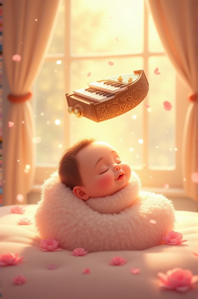 A newborn photo with harmonium hd cartoon image