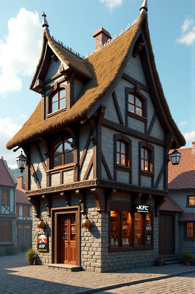 Medieval KFC restaurant building