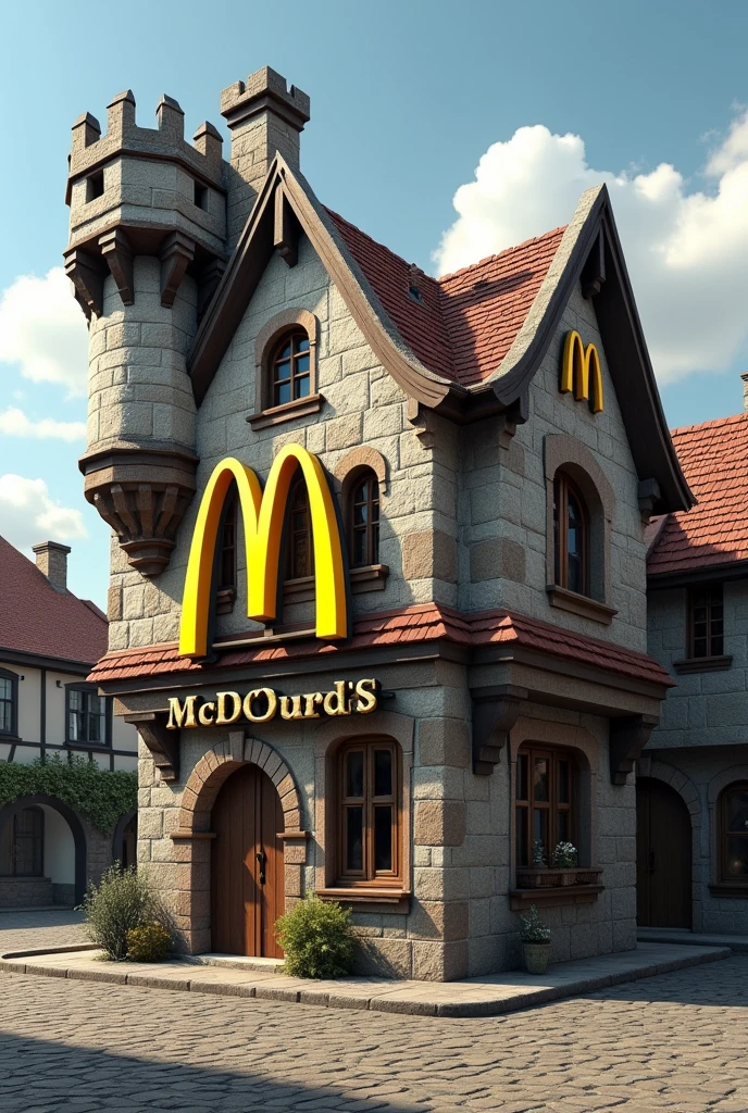 Medieval McDonald's restaurant building 