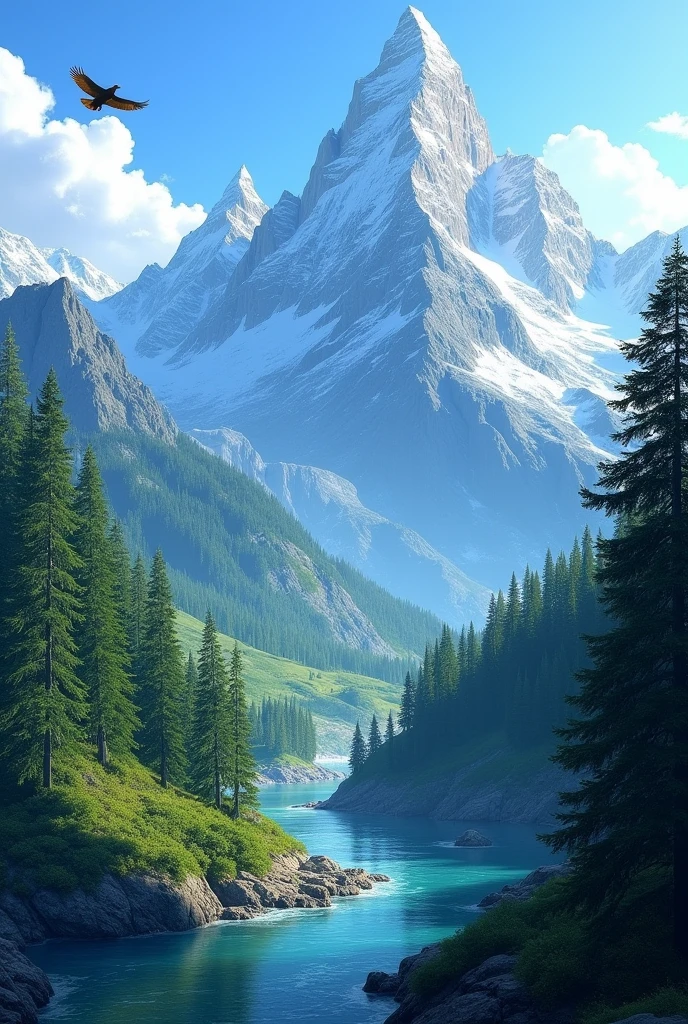 Mountains, landscape, forrests