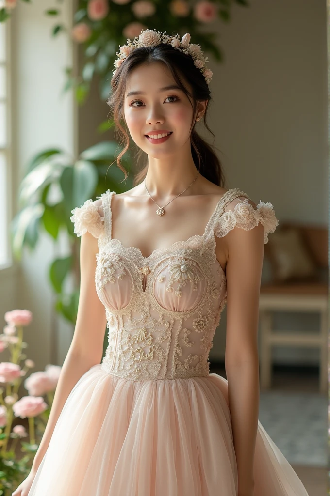 I need a photo of a beautiful girl wearing a dress that says MRS. ERICK