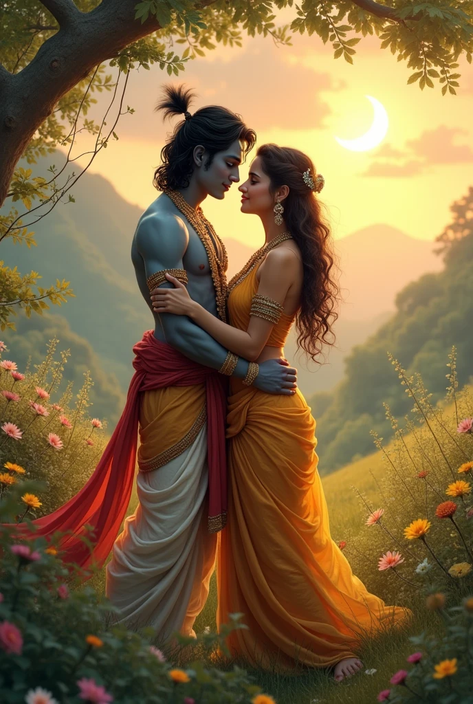 Krishna Radha nights cute moon morning sun cute face kids 