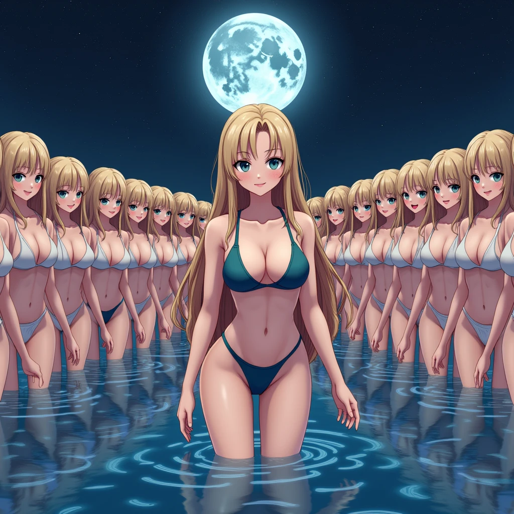 ((anime character Clone-girls Art)), ((Best Super High quality Clone-girls illustration Art)), (((16K, Highest quality, Ultra-high resolution))), (((((It's a very unrealistic and delusional worldview.))))), Blonde Girl, Swimwear, Very detailed美しい女体, Very detailed完璧な体の構造, ((Big Breasts)), (((A seductive smile))), ((((((((Highly detailed cloning depiction, 1girl-1,000,000,000,000,000,000,000,000,000,000,000,000clone-girls)))))))), (Very detailed, The detailed depiction of the proliferation of Clone-girls, ((With perfectly identical Clone-girls' bodies, With the exact same face as Clone-girls, With the exact same hairstyle as Clone-girls, Dressed exactly like the Clone-girls, Exactly the same height as the Clone-girls, 完璧にClone-girlsと同じ超Big Breasts), (((((1,000,000,000,000,000,000,000,000,000,000,000,000Clone-girls))))), (Very detailed depiction, From the surface of the water, 1,000,000,000,000,000,000,000,000,000,000,000,Over 000 people, Clone-girlsが, From face to upper body, Repeated extension々And wells up), night, Starry sky and full moon, walk, They approached me in groups, got close to me, and surrounded me., The girls were holding me tightly from both sides and I couldn't move., Countless girls suddenly pounce on me with force., Let's have harem sex right now!!!!!!, I will never let you go!!!!!, Let's feel good with countless breasts!!!!!