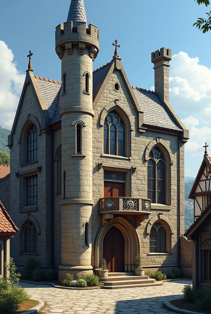 Medieval police station building 