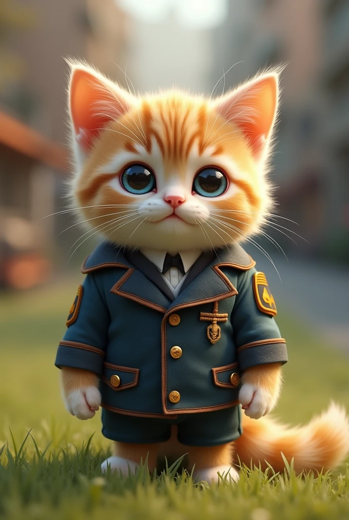 Cat　cute　uniform　background　Real