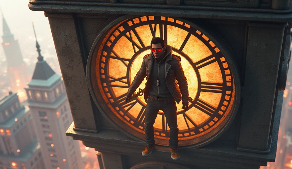 Scene 2: Location: Clock Tower

Alok Free Fire, with his sunglasses on, climbs the Clock Tower. He activates his "Drop the Beat" ability, healing his teammates as enemies close in.