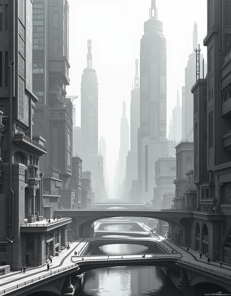 (((delicate:1.3))), ((((Highest quality:1.5)))) , design,((Monochrome :1.4)) , Cyber City