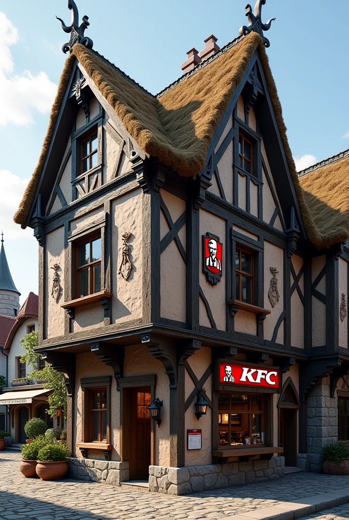 Medieval KFC restaurant building