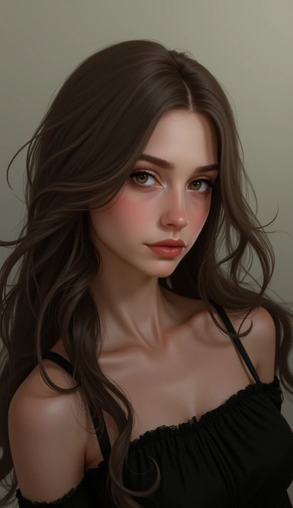 portrait belle brunette, High résolution, realism