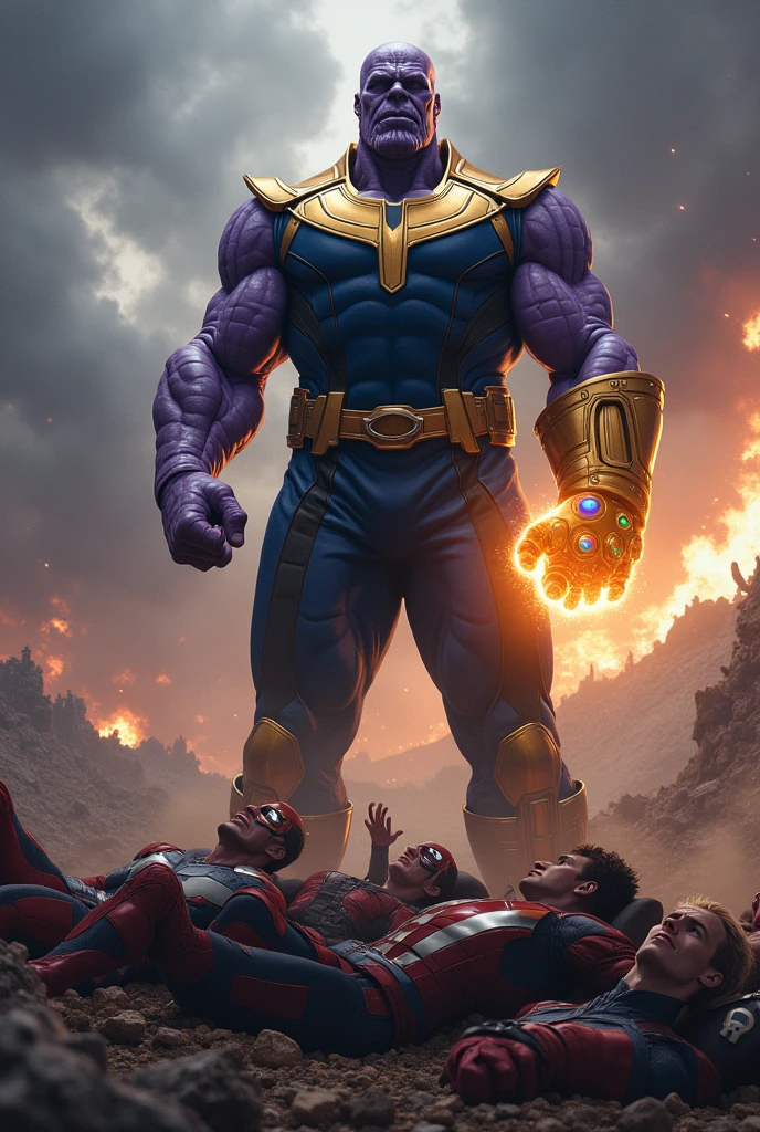 Thanos killing all avengers