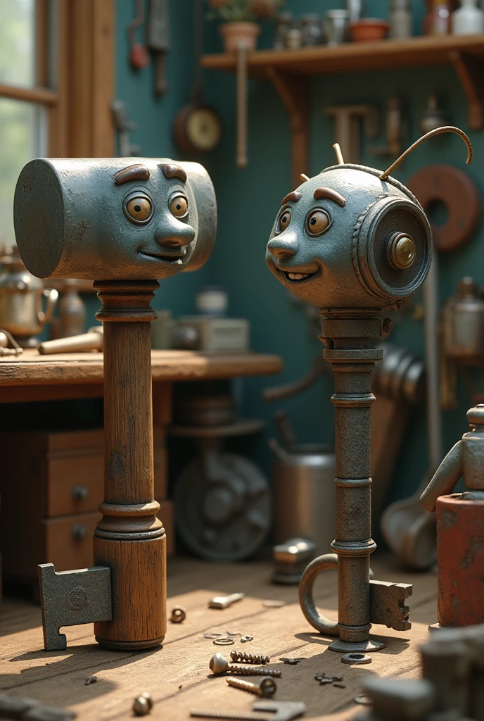 Hammer and key are talking
