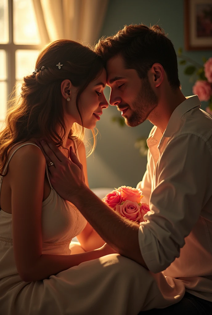 He caressed her cheek and, to a fit of sentimentality, He started to address her informally:
—I know everything. You don't need to lie. But I thank you for the lie.
He realized that such nobility of spirit, He could not find such a capacity for sacrifice and such delicacy in any other woman and he felt a terrible desire to succumb to the avalanche of excitement and ask her to be his wife.. But at the last moment he restrained himself. (There is always time for a marriage proposal) and he only told him this:
—Lift up, Lift, . Estas rosas las traje for you.
Lift up se quedó embobada mirando a Flajsman y dijo:
-For me?
-Yeah, for you. Because I'm happy to be with you. Because I'm happy that you exist. Lift up. I may love you. I may love you mucho. But maybe for that very reason it will be better if I and I stay as we are.. A man and a woman may be closer to each other when they do not live together and when they simply know that they exist and are grateful for existing and knowing about each other.. And this is enough for them to be happy.. I thank you, Lift up, I appreciate that you exist.
Lift up no entendía nada, but a beatific smile spread across his face, a silly smile full of indeterminate happiness and hope"