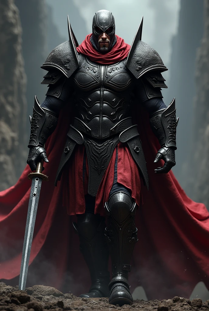 Warrior wearing black and red