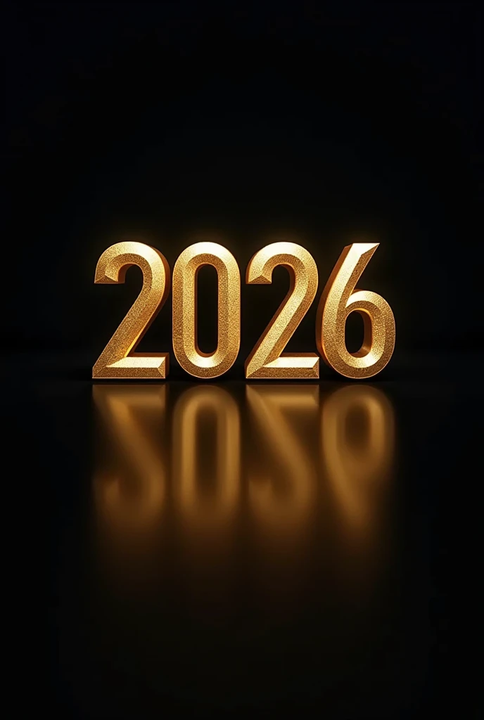 2026 number 2026 make fonts with golden texture bold Stylish fond black background 