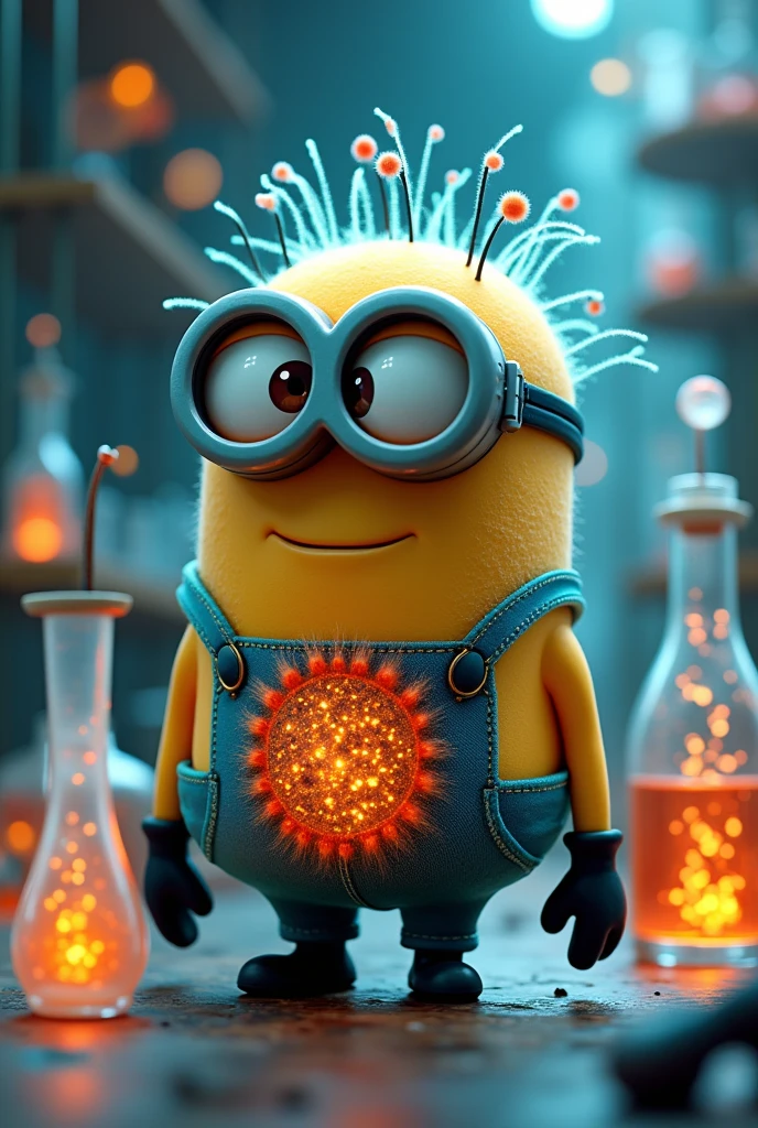 make a minion that is made out of different kinds of cells. make it more interesting