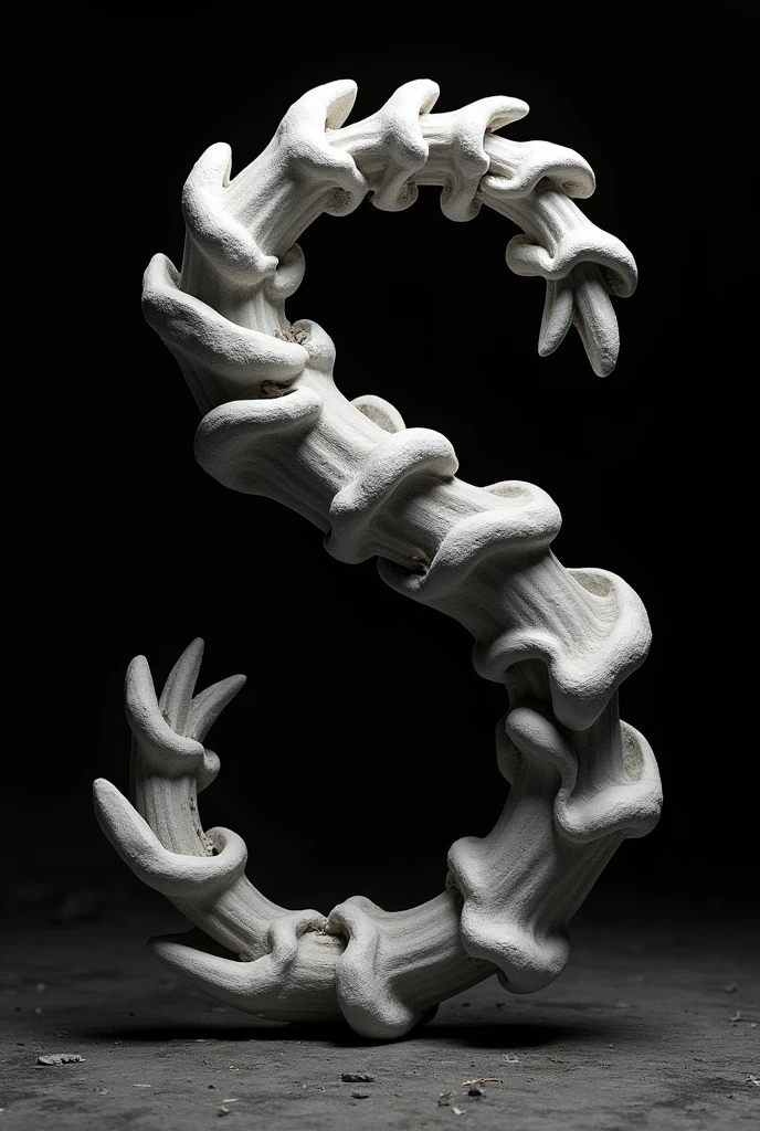 Only the word "S" made by bones