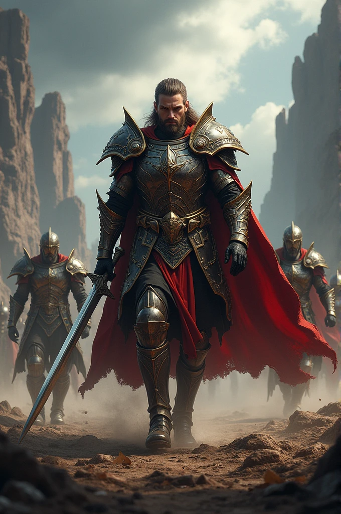 King man with team fight