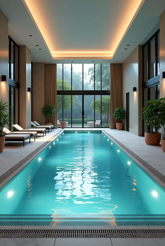 Show an image of a indoor pool.