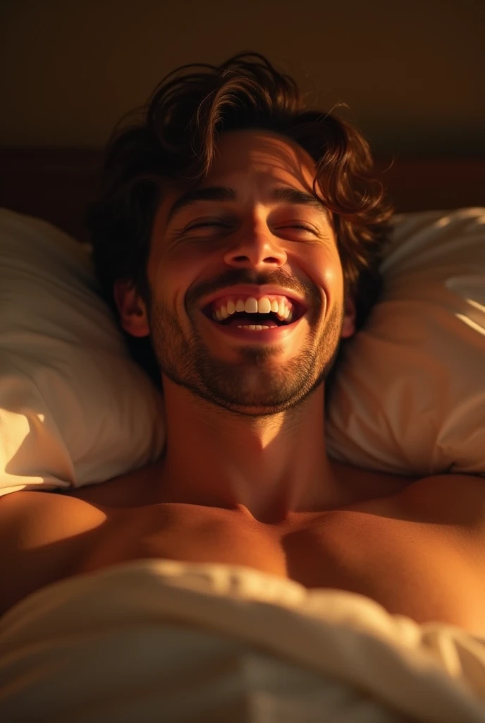 Happy man after sex