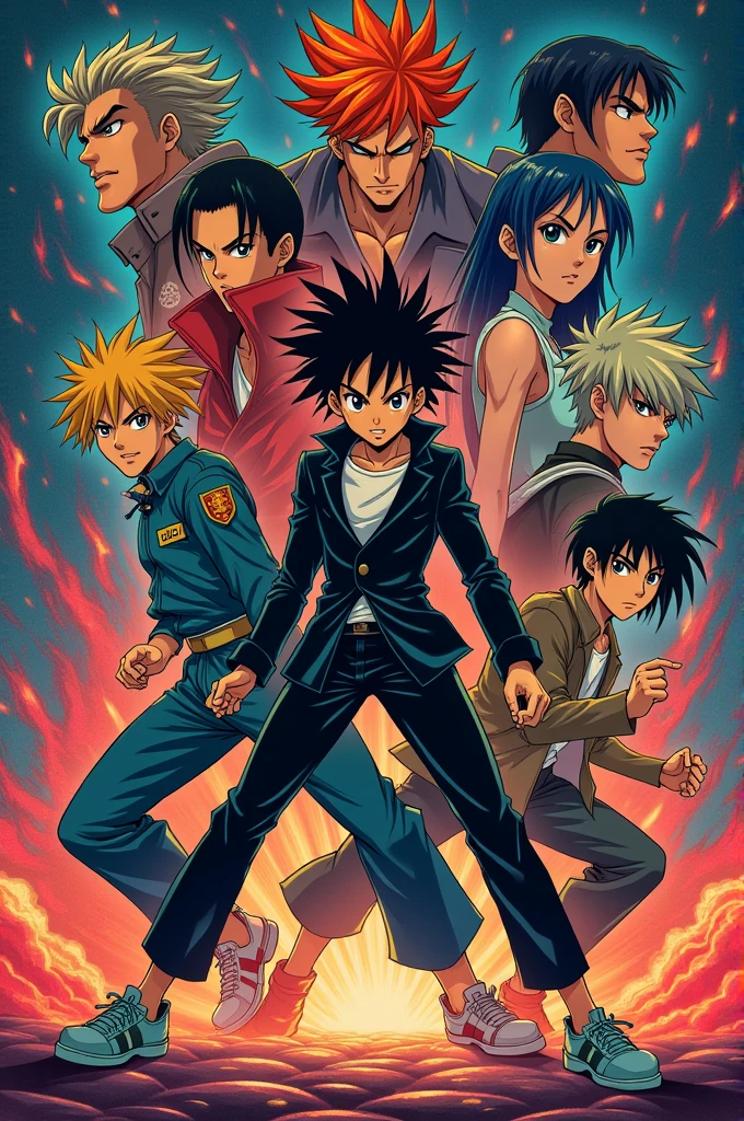 What would Jujutsu Kaizen characters look like with 90s animation?