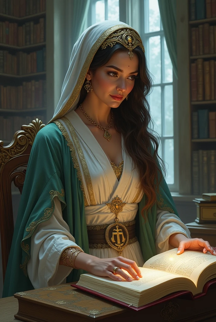 A character similar to Isolde in league of legends but in a scholarly way