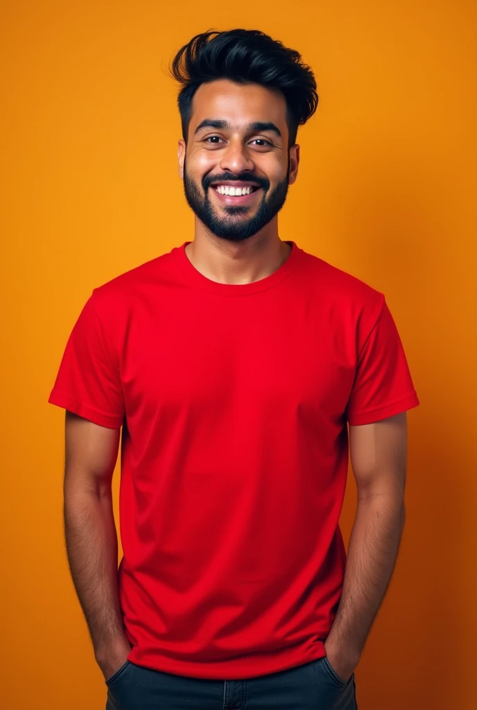 Fukra insaan standing in red t shirt

