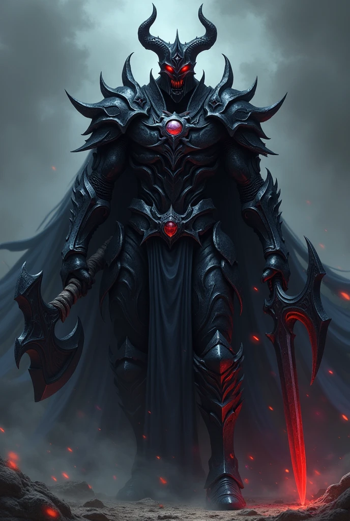 ชาโดว์ไนท์ (Shadow Knights) เป็นอสูรที่ทรงพลังและน่ากลัว มีลักษณะที่สะท้อนถึงพลังแห่งความมืดและการต่อสู้ที่ไม่รู้จบ พวกมันเป็นนักรบที่เกิดจากเงามืดและพลังชั่วร้าย มีทักษะในการต่อสู้สูงและไม่เกรงกลัวต่อความตาย
### **ลักษณะของชาโดว์ไนท์:**
#### **1. รูปร่างและขนาด:**
- **รูปร่างสูงใหญ่และสง่างาม:** ชาโดว์ไนท์มีรูปร่างที่สูงใหญ่และกำยำ บ่งบอกถึงความแข็งแกร่งทางกายภาพและการฝึกฝนที่เข้มงวดของพวกมัน
- **ชุดเกราะสีดำสนิท:** ชาโดว์ไนท์สวมชุดเกราะสีดำสนิทที่ทำจากโลหะที่ถูกหล่อหลอมจากพลังแห่งความมืด ชุดเกราะนี้มีลักษณะทึบและมีน้ำหนักมาก แต่ชาโดว์ไนท์สามารถเคลื่อนไหวได้อย่างคล่องแคล่วและรวดเร็วแม้จะสวมใส่ชุดเกราะนี้
#### **2. ลักษณะภายนอก:**
- **หมวกเกราะที่ปกปิดใบหน้า:** ชาโดว์ไนท์มักสวมหมวกเกราะที่ปิดบังใบหน้า ทำให้ไม่สามารถมองเห็นหน้าตาที่แท้จริงของพวกมันได้ บางครั้งดวงตาใต้หมวกเกราะอาจเรืองแสงเป็นสีแดงหรือสีม่วง สะท้อนถึงพลังชั่วร้ายที่ขับเคลื่อนพวกมัน
- **อาวุธประจำตัว:** ชาโดว์ไนท์มักถือดาบยาวหรือขวานขนาดใหญ่ที่ทำจากโลหะแห่งความมืด อาวุธเหล่านี้ถูกสร้างขึ้นเพื่อทำลายล้างศัตรูและมีความแข็งแกร่งพิเศษ
#### **3. ความสามารถพิเศษ:**
- **การซ่อนตัวในเงามืด:** ชาโดว์ไนท์สามารถหลอมรวมตัวเองกับเงามืด ทำให้พวกมันสามารถซ่อนตัวหรือเคลื่อนไหวโดยไม่ถูกตรวจจับได้ในพื้นที่ที่มีเงาหรือแสงสลัว
- **การเรียกพลังแห่งความมืด:** ชาโดว์ไนท์สามารถเรียกพลังแห่งความมืดมาเสริมความแข็งแกร่งของตนเอง หรือใช้สร้างบาเรียป้องกันจากการโจมตีของศัตรู
- **การโจมตีด้วยความเร็วและความแม่นยำ:** แม้ว่าชาโดว์ไนท์จะดูเหมือนมีน้ำหนักมากจากชุดเกราะและอาวุธ แต่พวกมันสามารถโจมตีด้วยความเร็วและความแม่นยำสูง ทำให้ศัตรูประหลาดใจและยากที่จะป้องกัน
#### **4. พฤติกรรมและการต่อสู้:**
- **การต่อสู้ที่ไม่รู้จักความเหนื่อยล้า:** ชาโดว์ไนท์เป็นนักรบที่ไม่รู้จักความเหนื่อยล้า พวกมันสามารถต่อสู้ได้อย่างต่อเนื่องเป็นเวลานานโดยไม่รู้สึกเหนื่อยหรือล้า ซึ่งทำให้พวกมันเป็นศัตรูที่น่ากลัวอย่างยิ่ง
- **ความจงรักภักดีต่อผู้สร้าง:** ชาโดว์ไนท์จงรักภักดีต่อผู้สร้างหรือผู้บัญชาการของพวกมันอย่างไม่มีเงื่อนไข และจะทำตามคำสั่งอย่างเคร่งครัด แม้ว่าจะต้องแลกด้วยชีวิตของตนเอง
#### **5. การปรากฏตัว:**
- **ปรากฏตัว