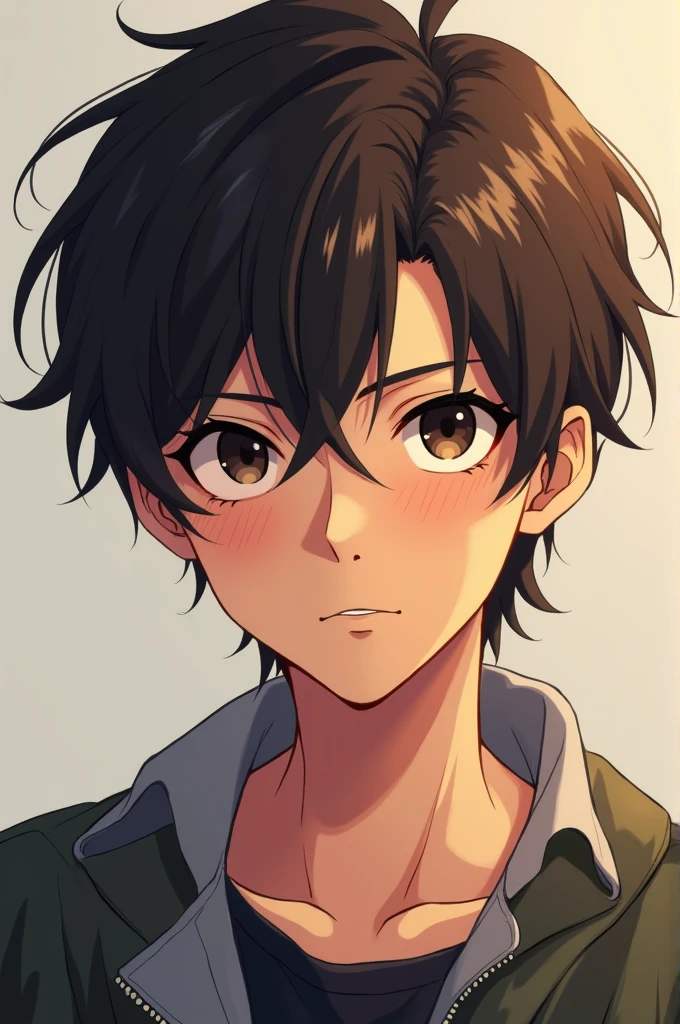 Anime boy, brown hair, dark eyes