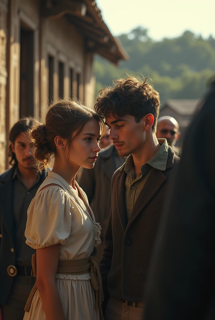 Tom and Eliza a beautiful couple teenagers  arrested by people  of a village 
