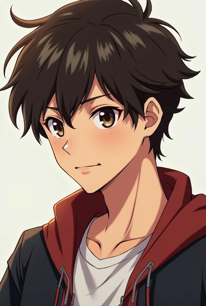 Anime boy, brown hair, dark eyes