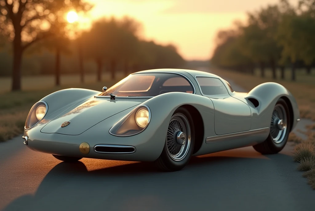 Porsche'Old-style velomobiles、Shallow depth of field、(masterpiece:1.3) (最high quality:1.2) (high quality:1.1)、Cinematic Light, ((Cinema Lighting),(Natural light),(High level of artistry),(artistic),(Genuineと見分けがつかない品質),RAW Photos,Genuine,Genuine,High resolution,RAW Photos,masterpiece, beautiful,