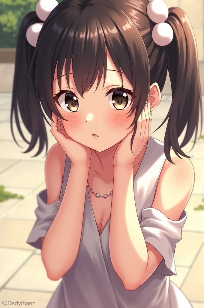 whole body、slim,(Thin legs:1.3),(redcollar,collar on a leash),Mikan Yuuki, (8-year-old),(brown eyes:1.5), brown hair, hair ornament, hair scrunchie, long hair, pink scrunchie, scrunchie, (flat chest:1.2),(glossy skin:1.4),
BREAK scrunchie,(skirtlift),
BREAK 夏、sunlight、garden,(clenched teeth)(anger:1.3)、(tears:1.3),blush、(pussy juice:1.3),BREAK (masterpiece:1.2), best quality, high resolution, unity 8k wallpaper, (beautiful detailed eyes:1.6), extremely detailed face, perfect lighting, extremely detailed CG, (perfect hands, perfect anatomy),