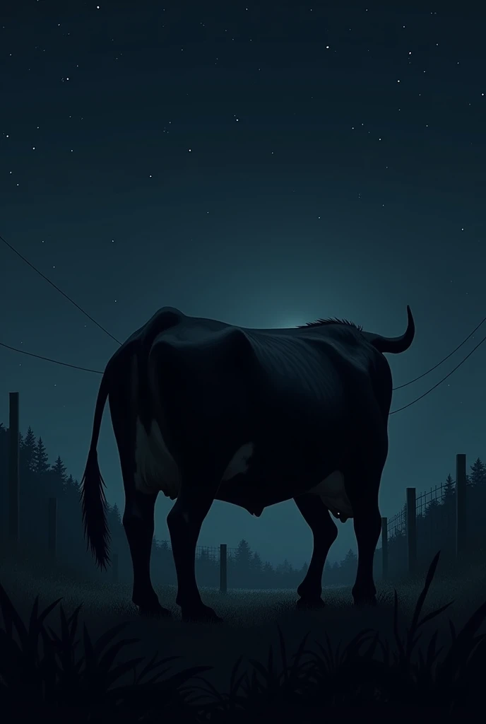 Have you seen the back side of a cow at night or the full photo is black