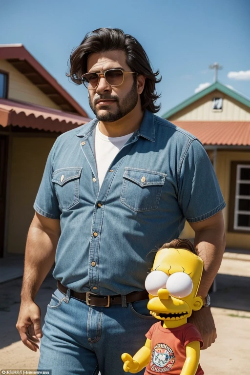 A 6 Brazilian man who lived in Texas(similar to the rich Texan from the Simpsons) This man's name is Élcio and he is in love with João Victor Amaral, naughty geography teacher,he is young, he is 2, he's thin and he's kind of effeminate Album cover style