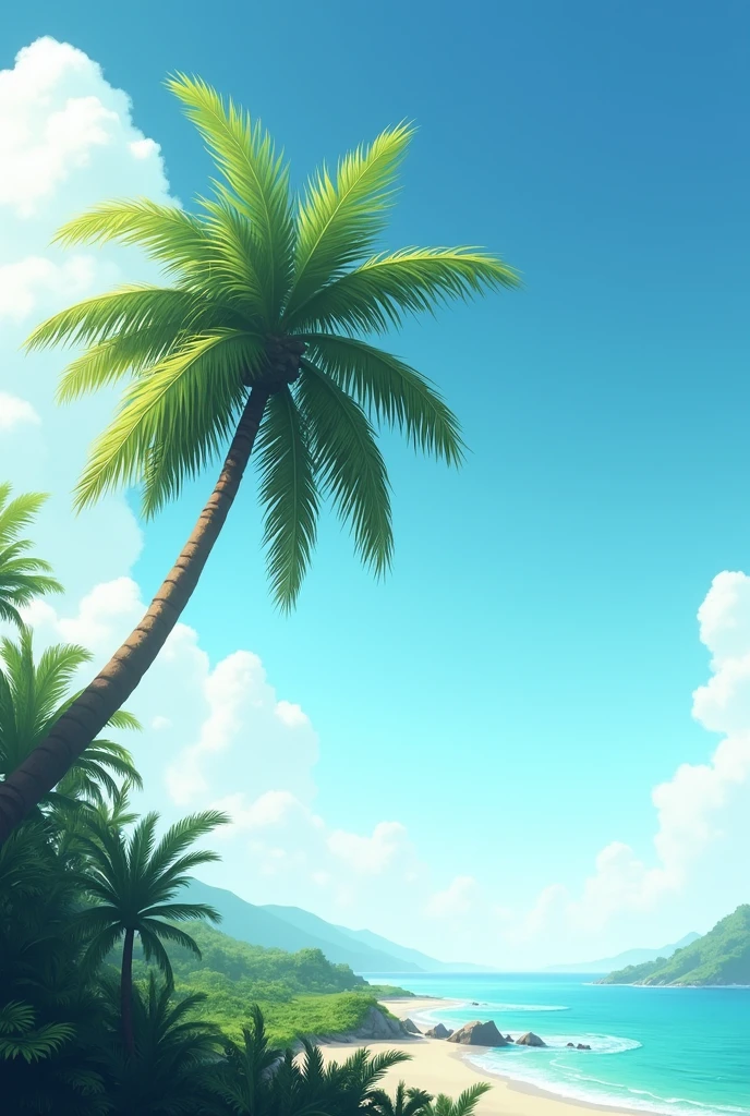 Palm tree on the left side
