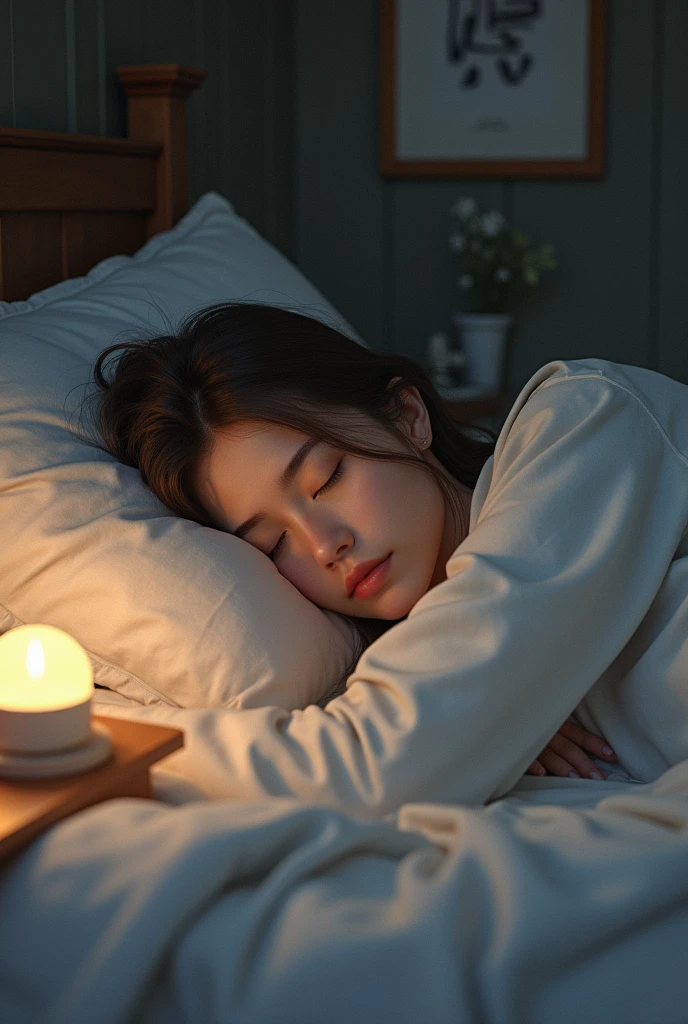Make me a picture of someone sleeping