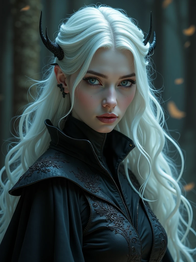 dark queen flawles face,white long hair,beautiful,masterpiece