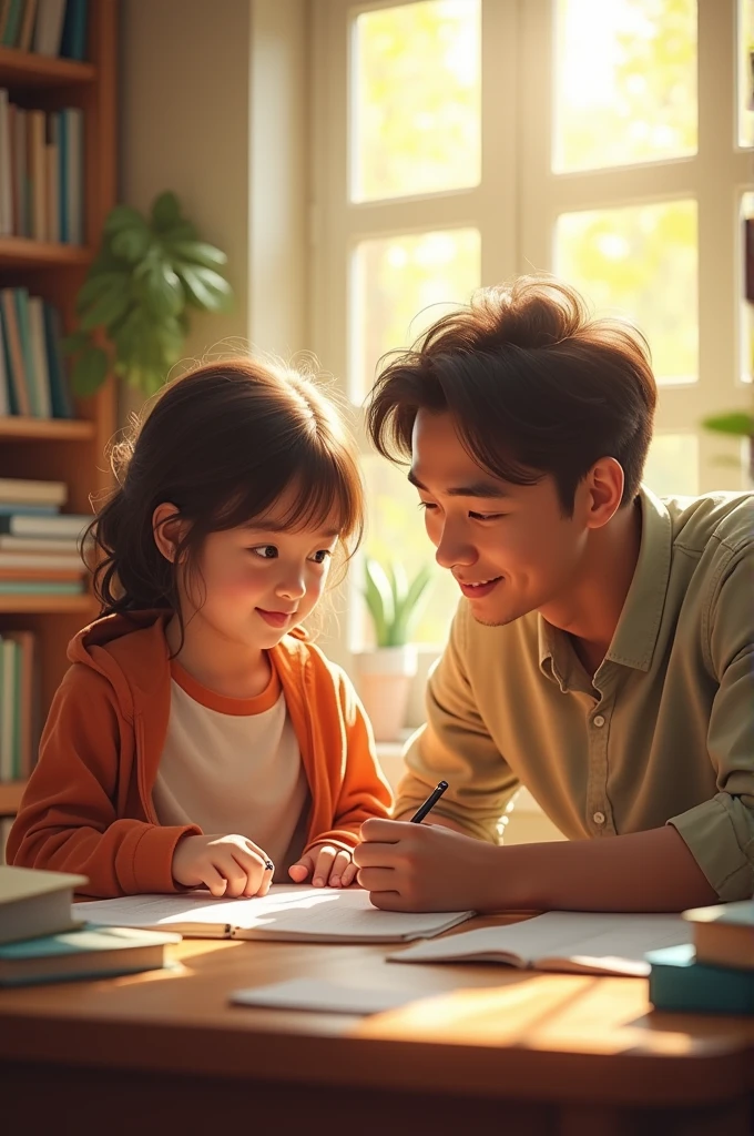 Teacher and student beautiful photo
