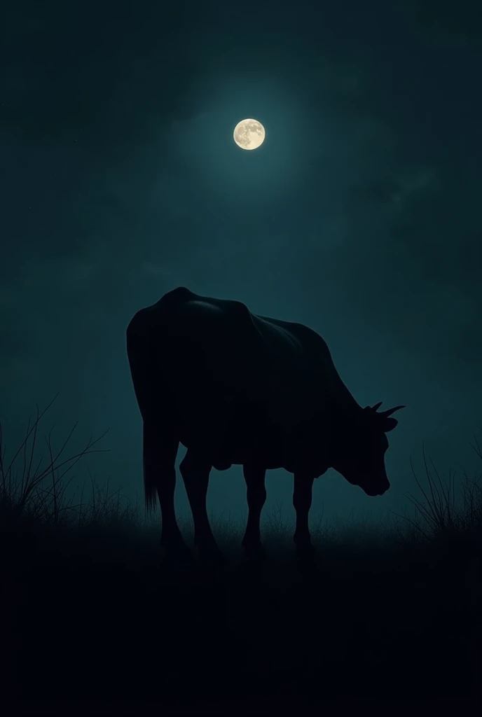 Have you seen the back side of a cow is sit
at night or the full photo is black face is up