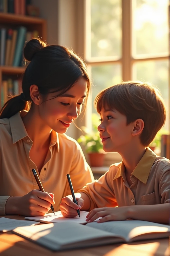 Teacher and student beautiful photo