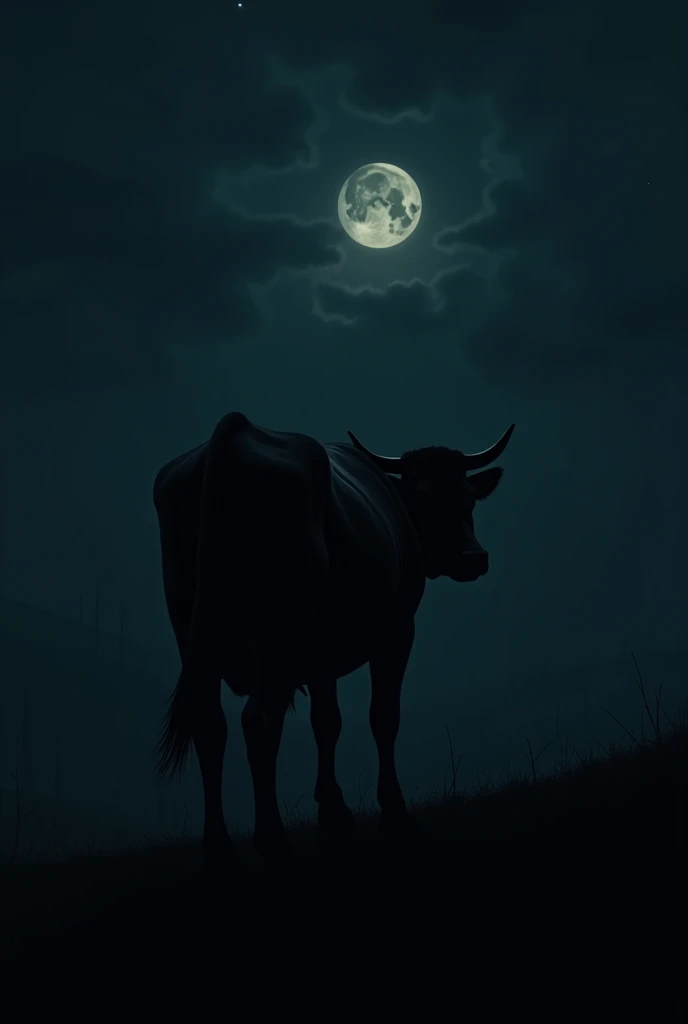 Have you seen the back side of a cow is sit
at night or the full photo is black face is up